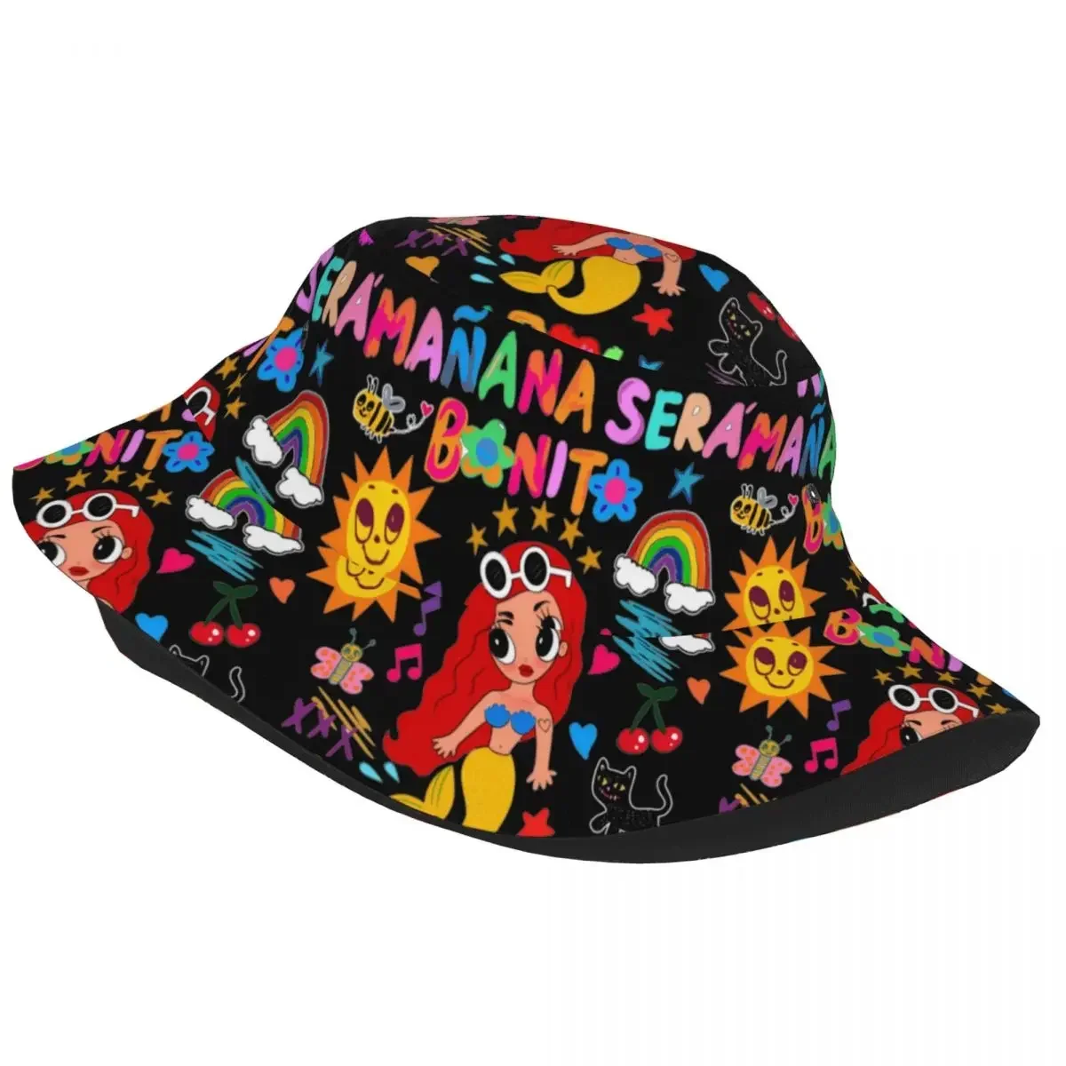 Summer Travel Headwear Sirenita Karol G Manana Sera Bonito Stuff Bucket Hats Women Sun Hat Boonie Hat Fisherman Caps Outdoor