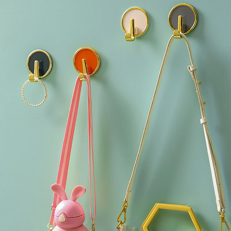 

4pcs Multifunctional Self Adhesive Hook Kitchen Bathroom Strong Hook non-Traceless Kitchen Hook Household Wall Hanging Door Hook
