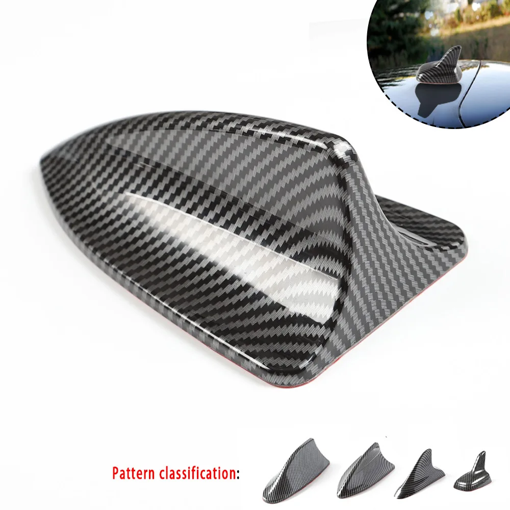 Carbon Fiber Car Shark Fin Antenna With Signal Reception Function Car Pattern Baking Fin Tail AM/FM Styling Antenna