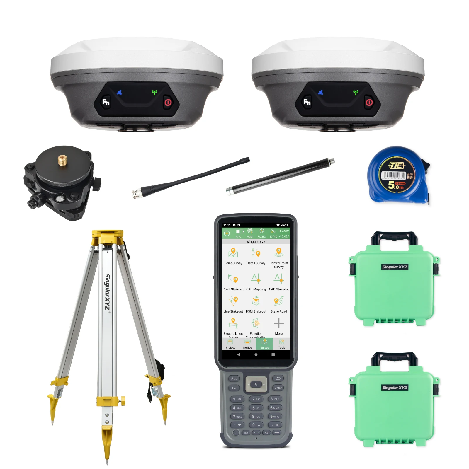 SingularXYZ GPS Receptor Cors GNSS E1 Lite Base Rover High Accuracy 1408 Channels 1 Year Warranty Smallest IMU RTK Gnss Receiver