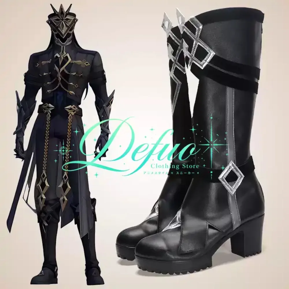 Genshin Impact Il Capitano Cosplay Boots Custom Made for Halloween Fantasy Game Convention and Studio Photography