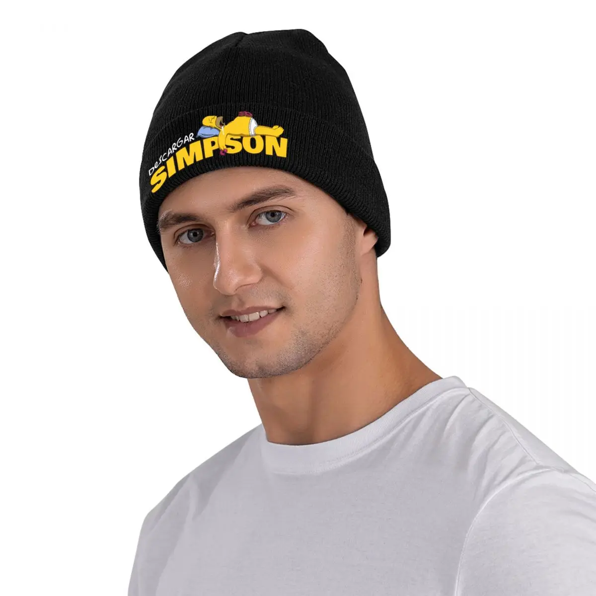 The S-simpsons Cartoon Logo Knitting Hat Beanie Hats Outdoor Sport Warm Soft Men Women Bonnet Hats Winter Design Street Y2K Caps