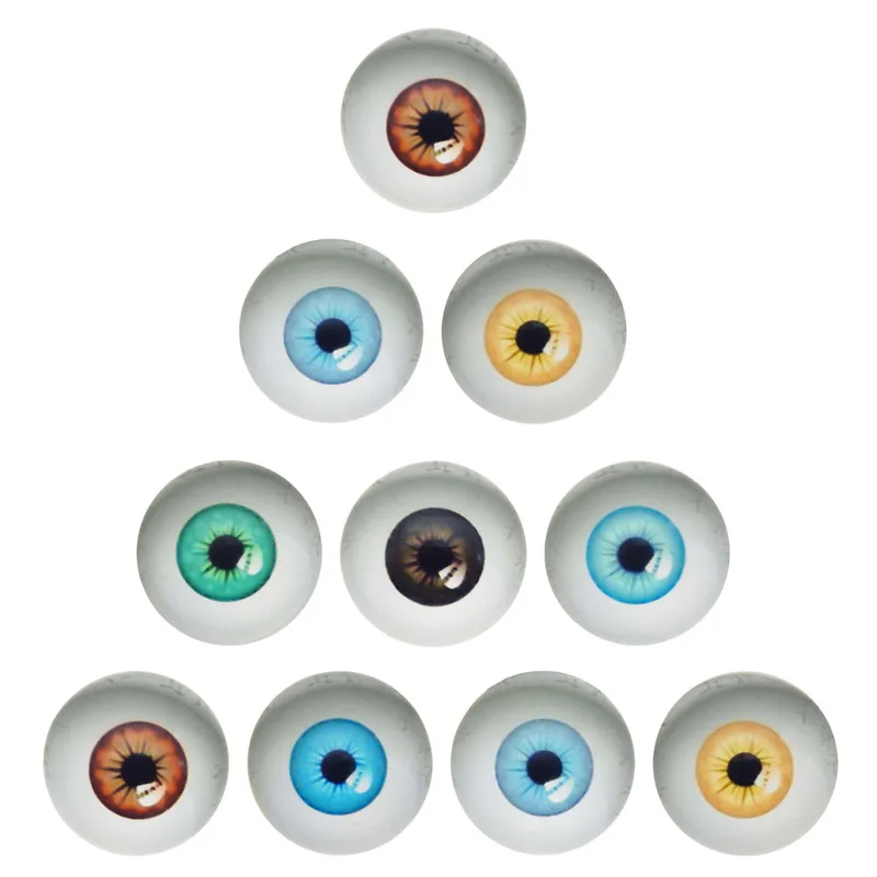10-50PCS 6-30mm Dragon Eyes Cabochons Flatback Round Eye Pupil Glass Earring Cameo Human Doll Toy Eyes Jewelry Making Accessory