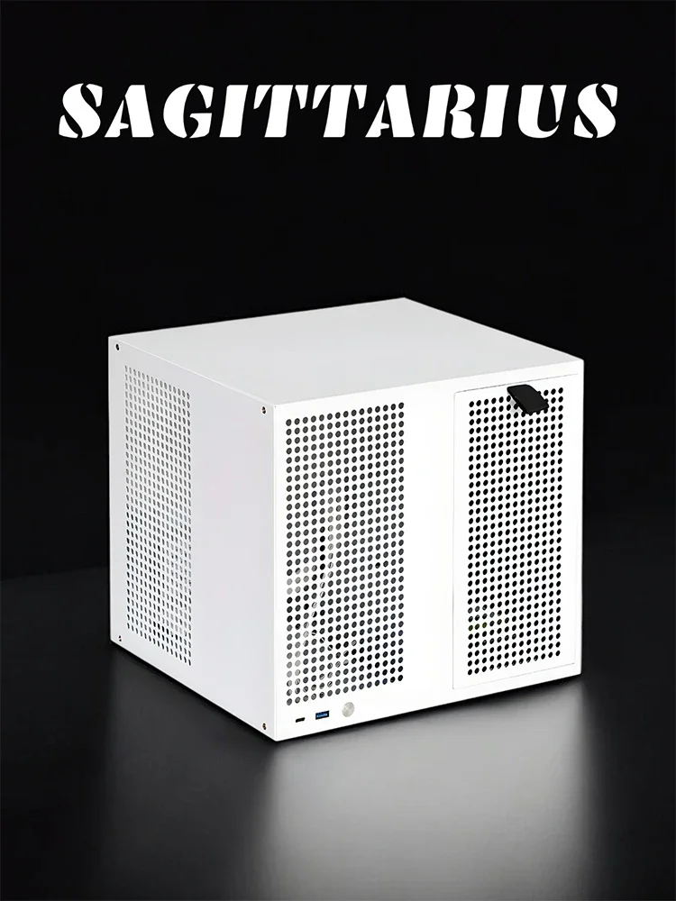 Sagittarius 8-positie NAS-chassis MATX moederbord/ATX-voeding, PCIe-uitbreiding over volle hoogte