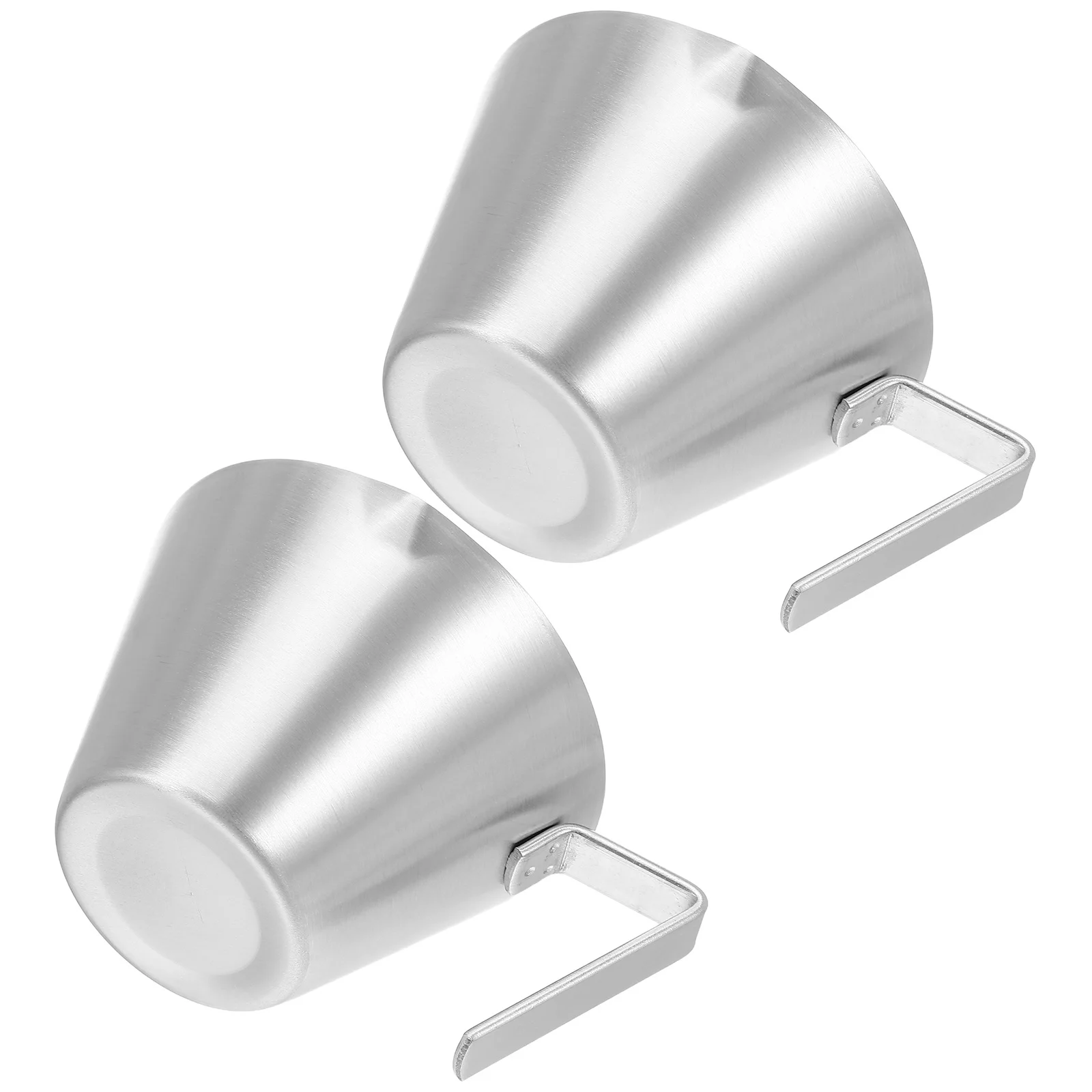 

2Pcs Stainless Steel Espresso Measuring Cups Double Spout Metal Pitchers Precise Scale Coffee Milk Pourers Latte Art