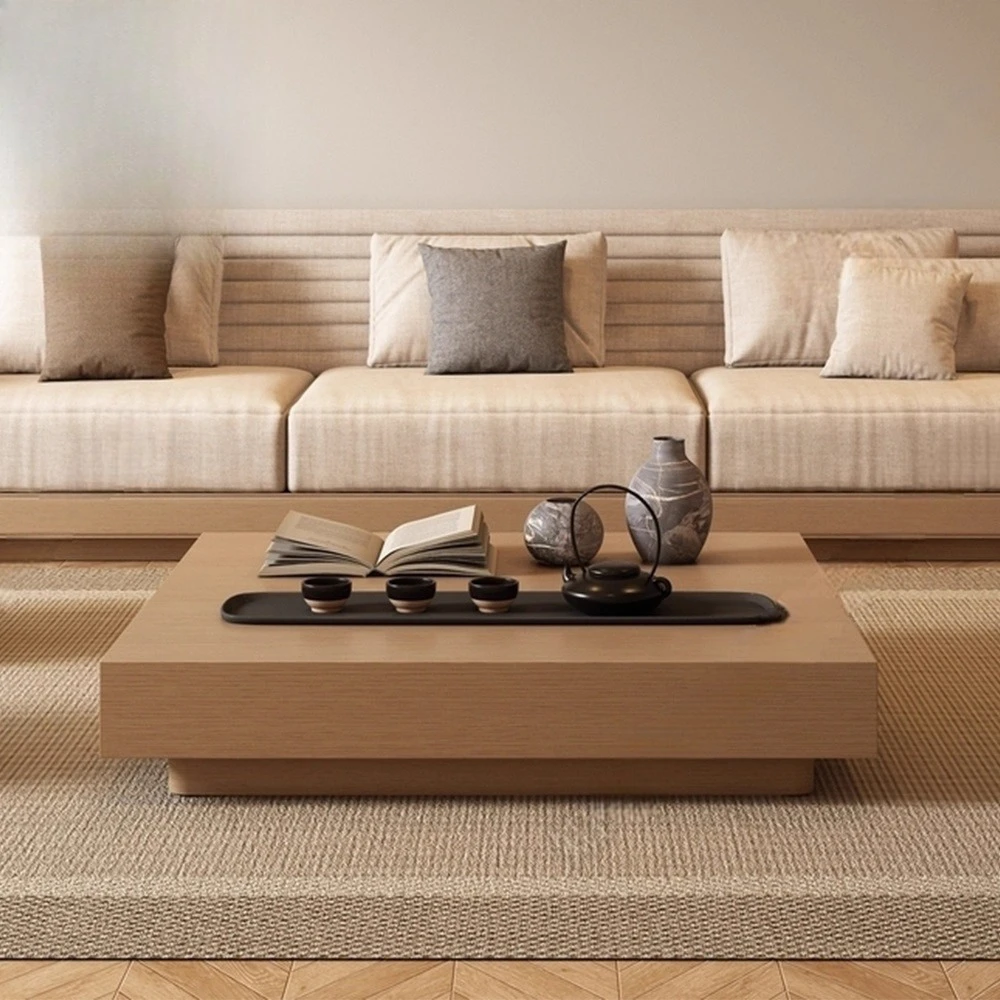 Leichtes, luxuriöses, einfaches Wohnzimmer, Zen-Villa, Verkaufsbüro, Modellzimmer