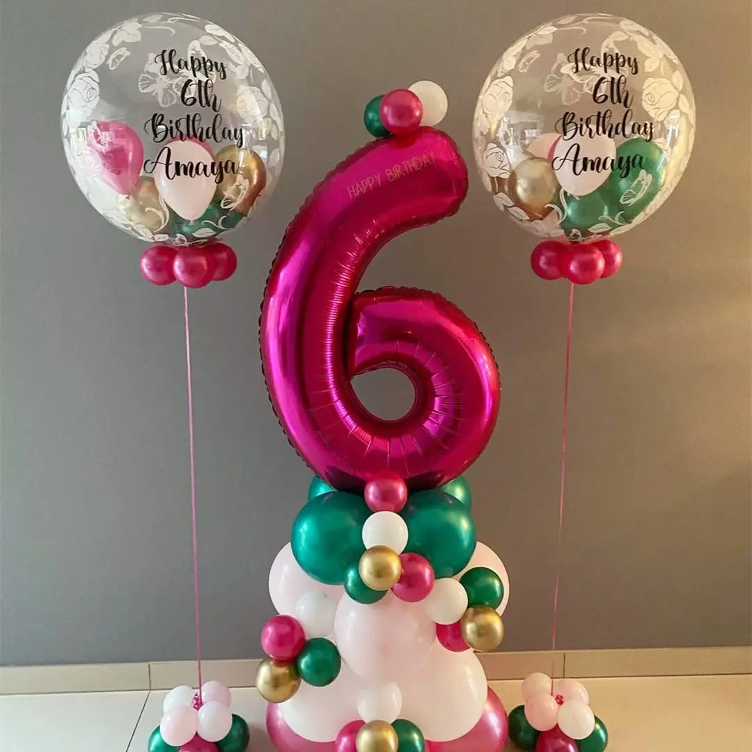 40 Zoll Heiße Rosarote Zahlenballons, Große Riesige Zahlen-Folienballons für Helium, Geburtstagsfeier, Feier, Dekoration, Große Globos – Detail 6