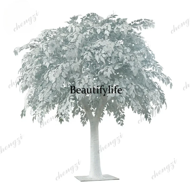 X173 Simulation Banyan Tree Wishing Tree Hotel Indoor and Outdoor Landscaping Green Plants Wedding Window FRP