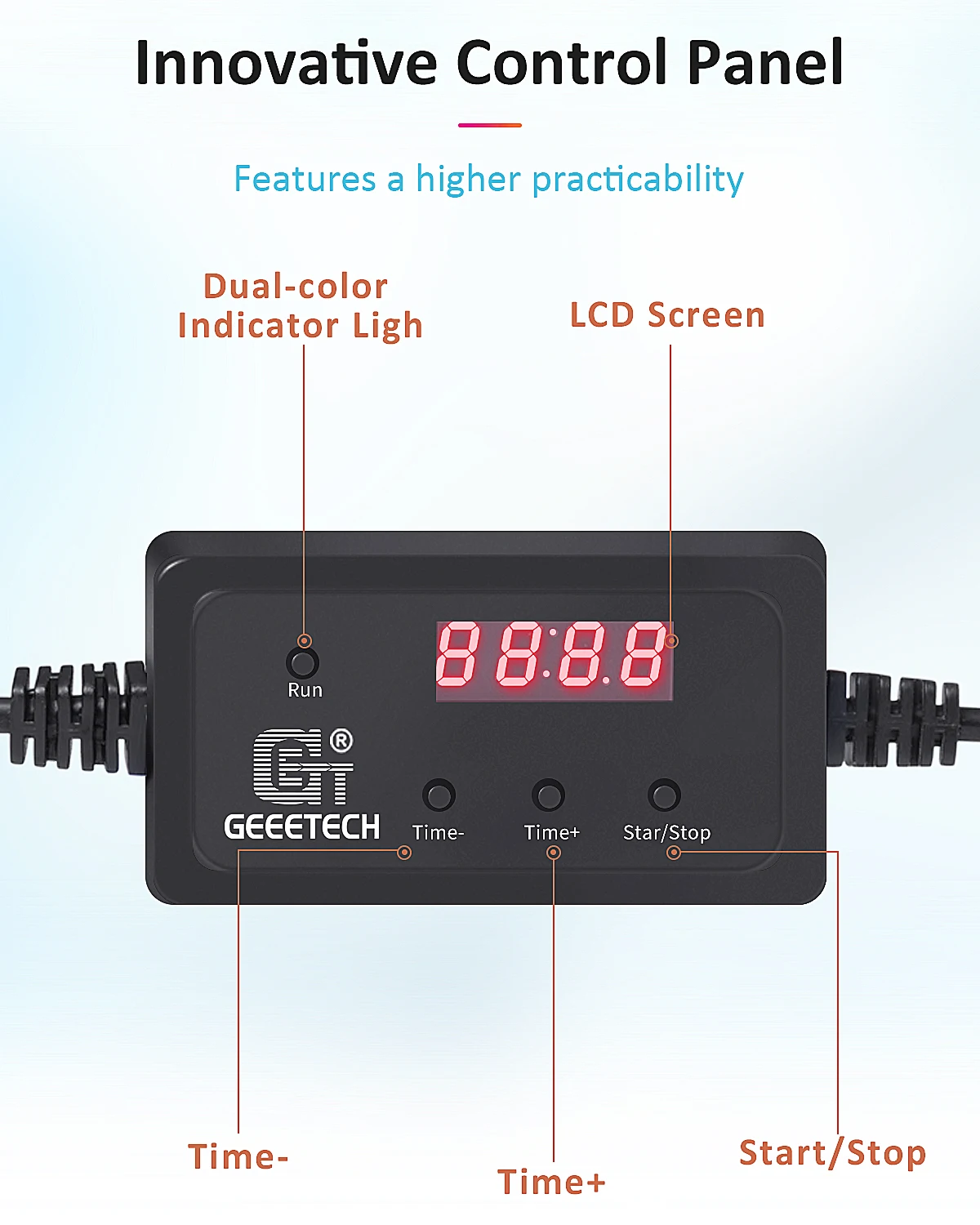 Imagem -04 - Geeetech Resina uv Que Cura a Caixa Estação Clara de Cura da Resina 405nm Plataforma Giratória de 360 ° para o Modelo uv da Impressora 3d de Sla Dlp Lcd Inteligente