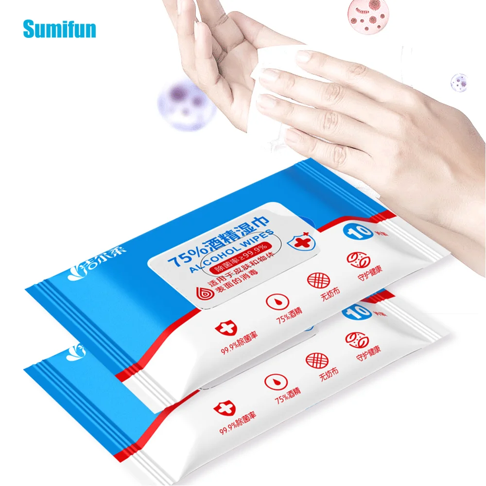 1/2/3/5Bags Disposable Alcohol Disinfection Cotton Pad Wash Care Phone Cleaning Wiper Screen Glasses Cleaning Cotton Health Wipe