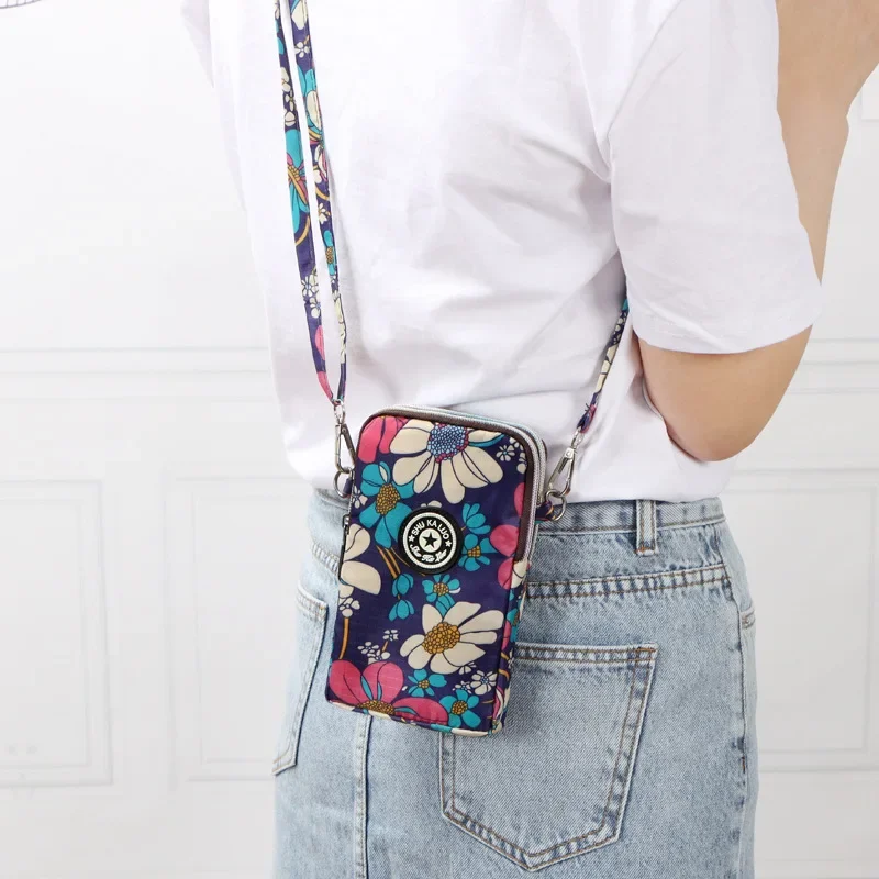 

Girl Women Wallet Shoulder Mini Canvas Bags Straps Mobile Phone Big Card Holders Wallet Handbag Money Pockets Key Coin Purse