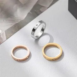 Bague en acier inoxydable pour femmes, accessoires de bijoux à la mode