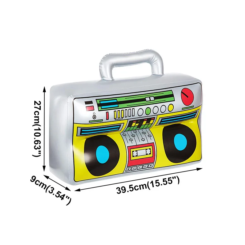 Back to the 90s Party Balloon Inflatable Disco Ball Radio Boom Box Mobile Phone Guitar Microphone Balloon 80s 90s Hip Hop Decors