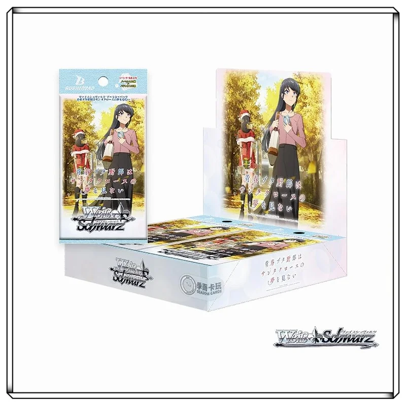 Original Weiß Schwarz Rascal Does Not Dream of Santa Claus Japanese TCG Trading Card Booster Pack Genuine Anime Collectible Toy