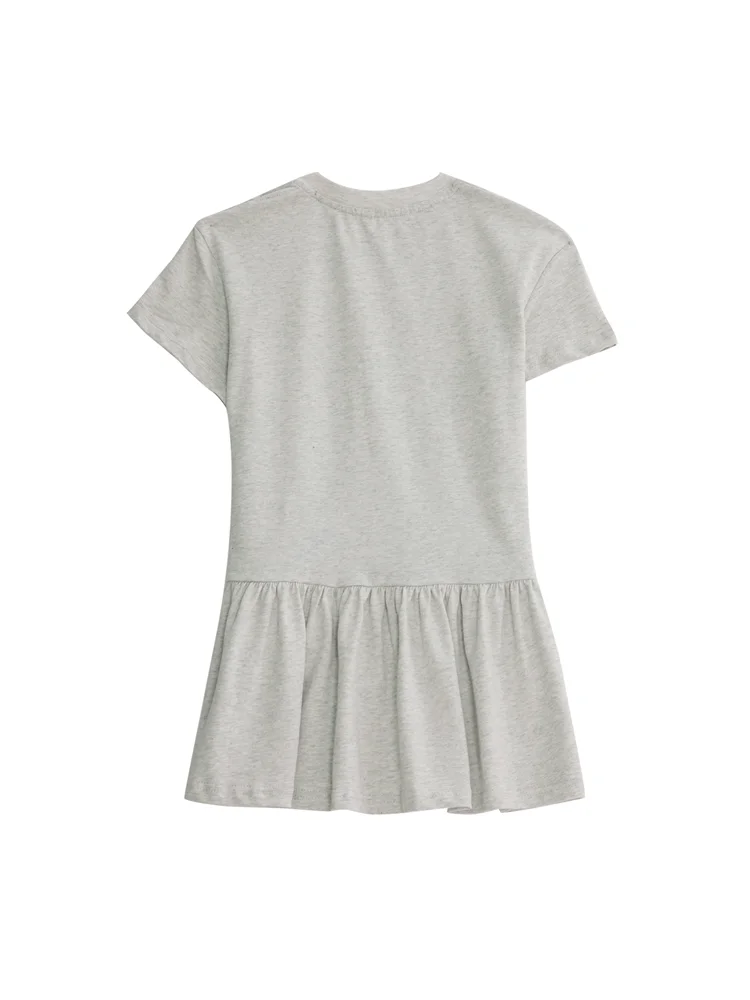 Everyday Wear Girls Dress 2025 Hot Sale Kids Summer Clothes Cotton Cute Letter Print Short sleeved Skirt Child Princess Dresses