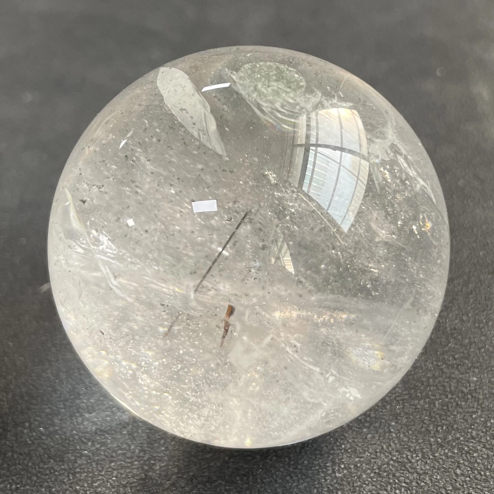 118g Natural Stone Quarte Rutilated Crystal Ball Polished Clear Quartz Sphere Reiki Healing Room Decor Fengshui Y1522