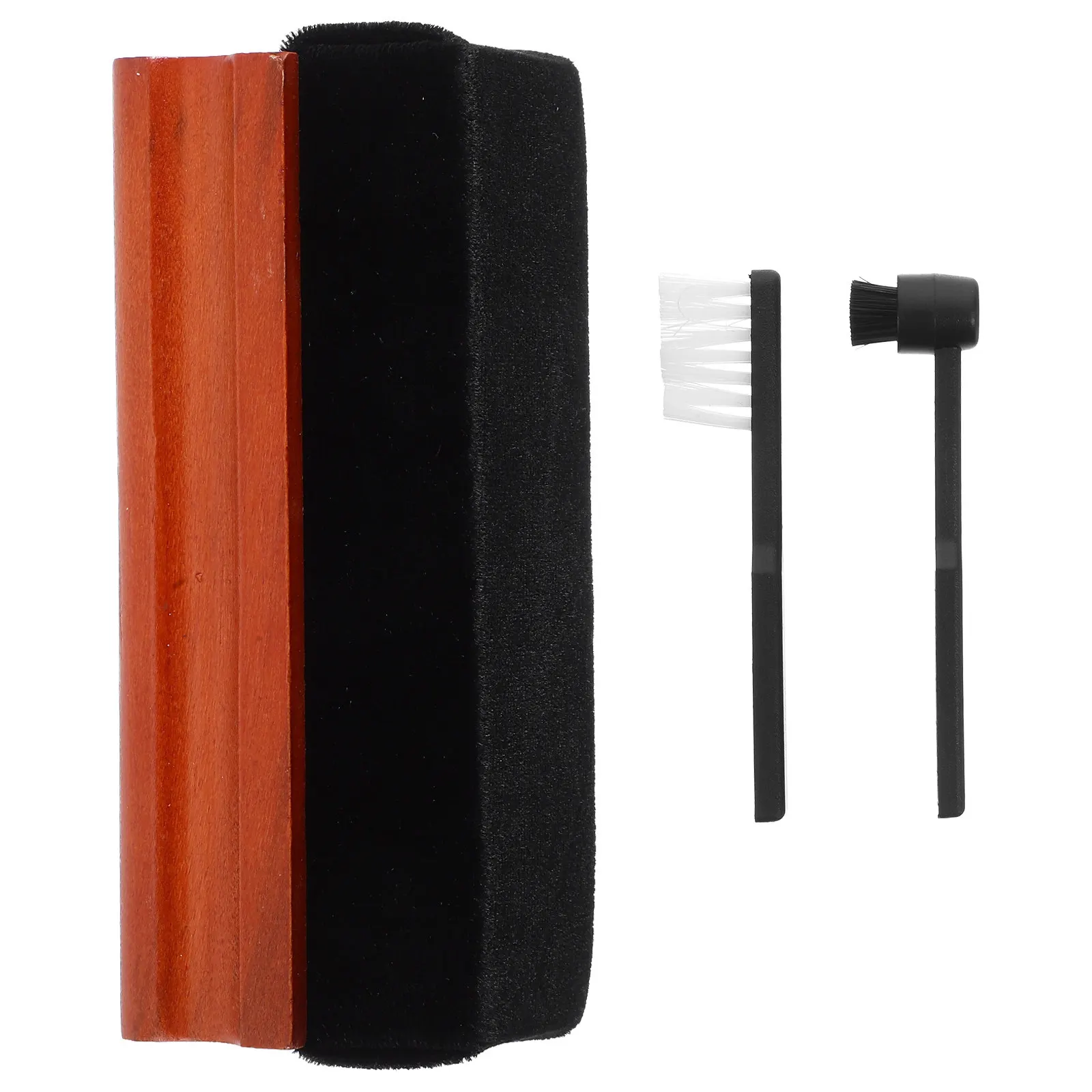 

Набор для чистки виниловых пластинок 5-в-1: деревянная щетка, антистатическое средство, инструменты для удаления пыли для обслуживания проигрывателей винила