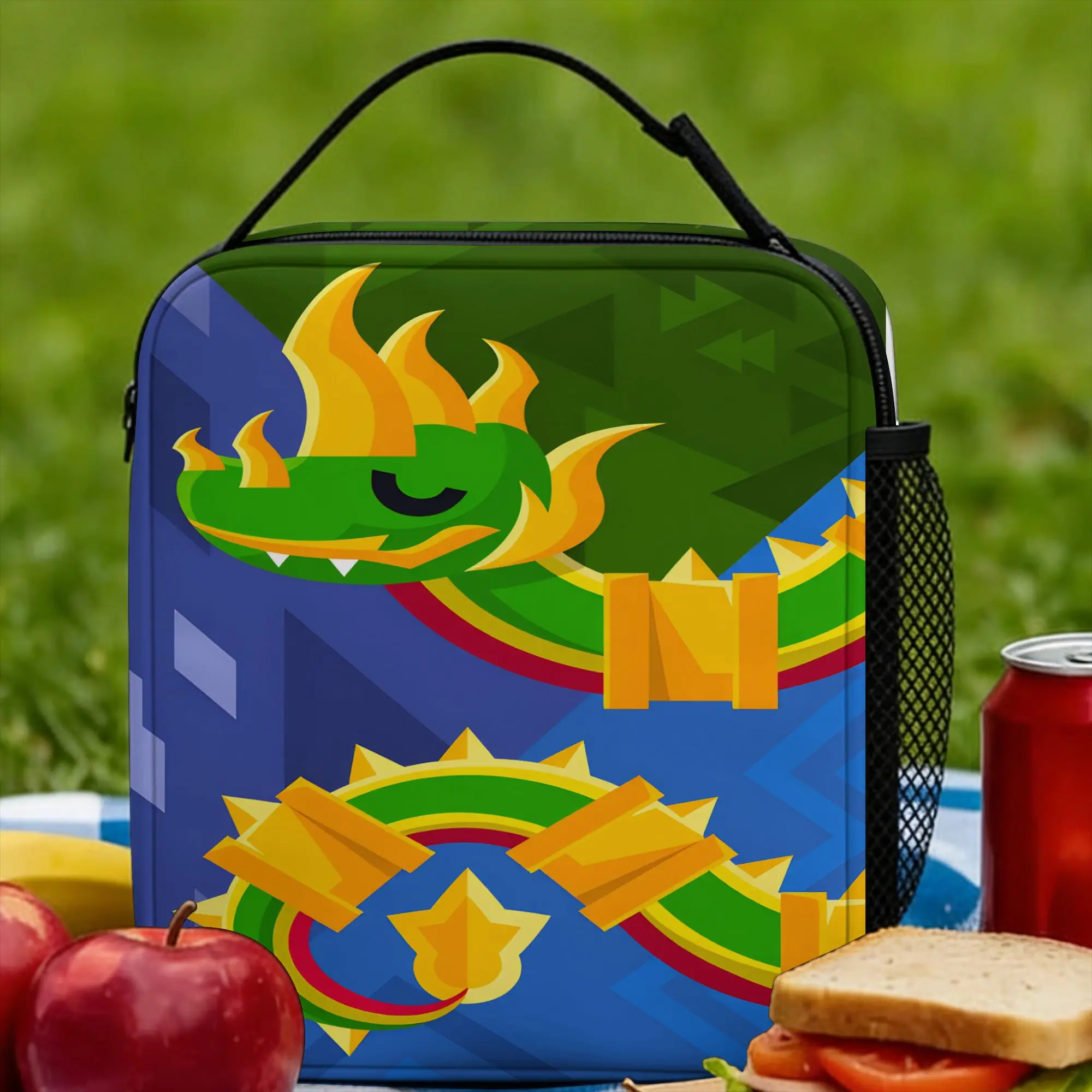 

A-Adopts Me Lunch Bag Outdoor Picnic Lunch Box For Child Cute Designer Tote Food Bags Oxford Convenient Cooler Bag