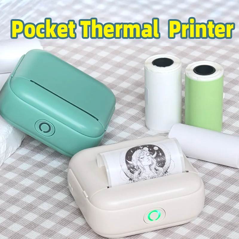 Mini impresora térmica X6 con Bluetooth inalámbrico, 1200mAh, pequeña impresora sin tinta, máquina de impresión fotográfica de 203dpi para etiquetas adhesivas