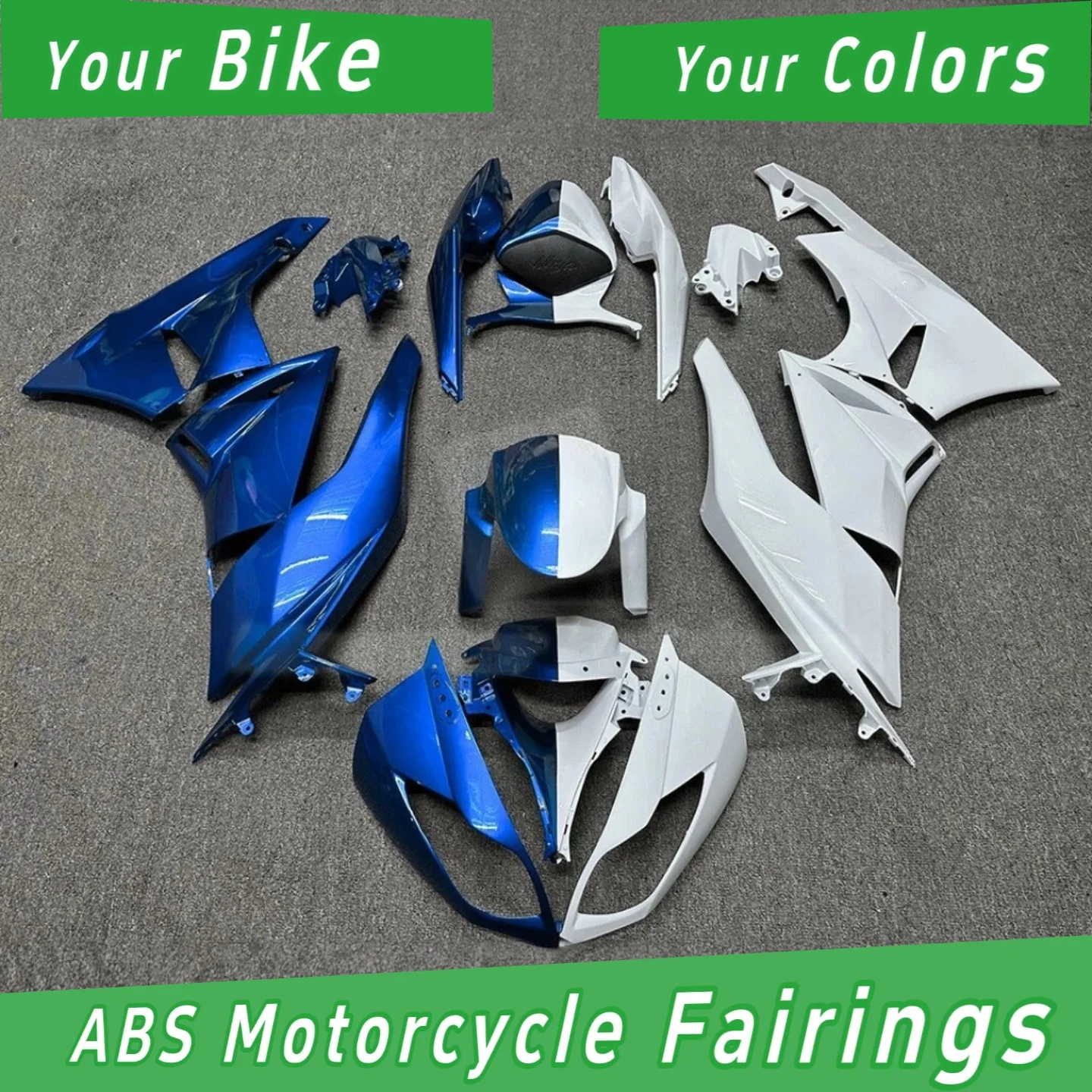 For KAWASAKI ZX 6R 2009-2012 Road Racing Fairing - 100% Fit Injection Molded ABS Plastic for Professional Body Rebuild
