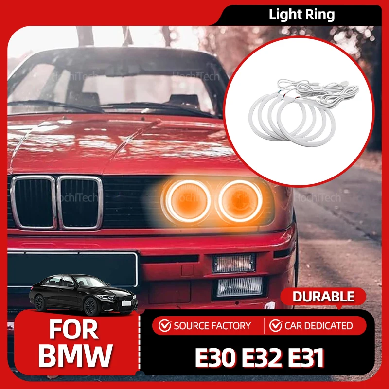 Высококачественные 16-цветные ультраяркие RGB хлопковые светодиодные кольца «ангельские глазки» дневного света для BMW E30 E32 E31, подлокотники для доступа к автомобилям Высококачественные 16-цветные ультраяркие RGB хлопковые светодиодные кольца «ангельские глазки» дневного света для BMW E30 E32 E31, подлокотники для доступа к автомобилям