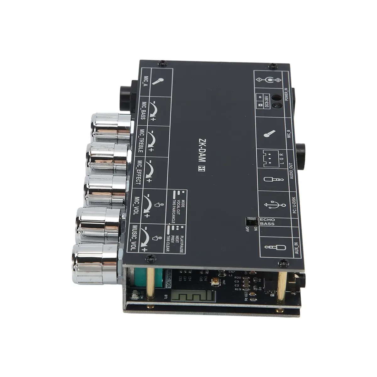 

(A32M) Плата реверберации DAM H1 для караоке с микрофоном, Bluetooth и USB-декодером (A)