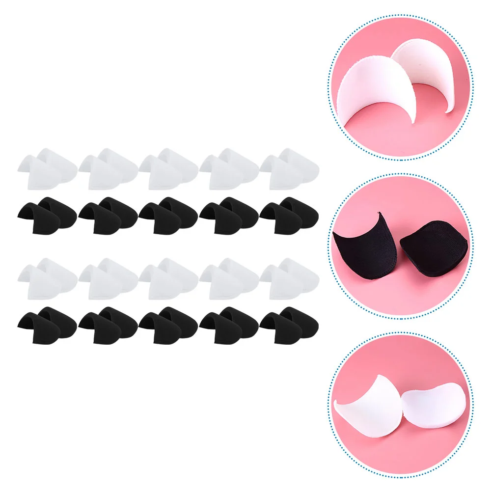 20 Pairs Sponge Shoulder Pads for Clothes Replacement Women Clothing Formal Wear Washable Comfortable