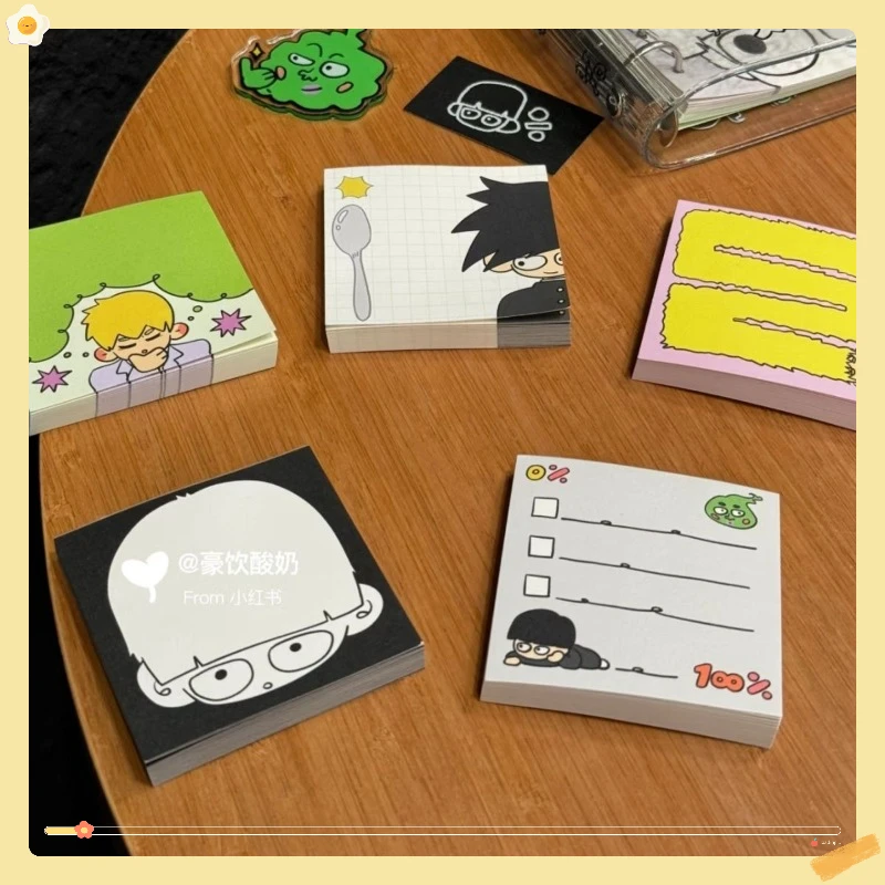 

Anime Mob Psycho 100 peripheral creative sticky notes, cute student notes, message book, give gifts to friends