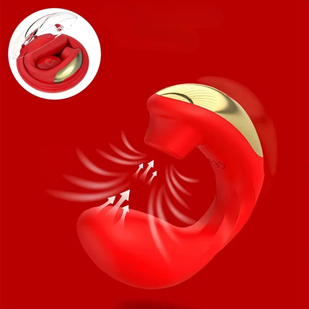 Female Suction Vibrator Nipple and Vaginal Suction Vibrator G-Spot Massage Stimulator Female Masturbator Adult Toy