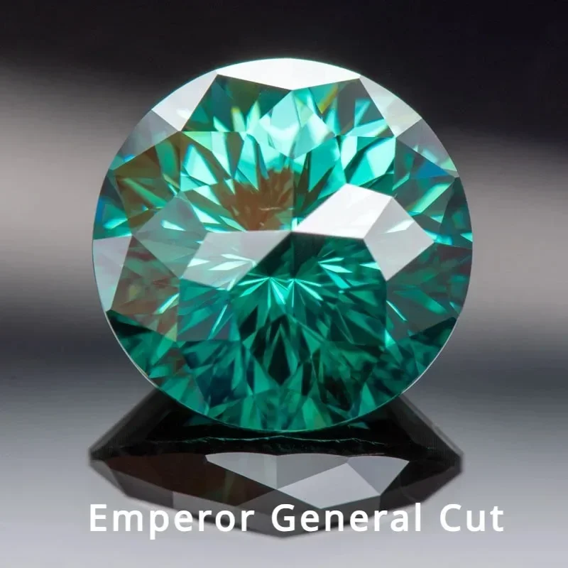 

Moissanite Stones Round Shape Emerald Green Natural Color Emperor General Cut Lab Grown Diamond Women Jewelry With GRA Report