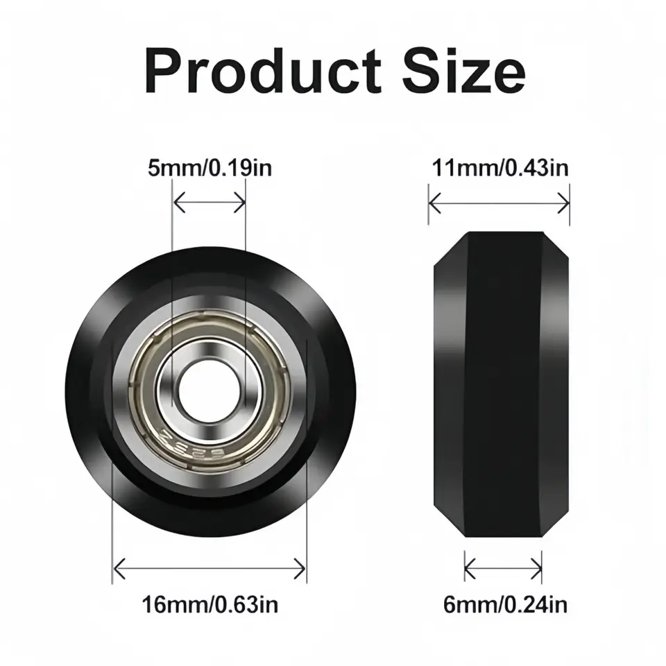 Creality Official Ender 3 Wheel,3D Printer POM Wheel,Plastic Pulley  625zz Linear Bearing for Ender 3/3 V2/3 Pro/ 3 Max/ 5/CR 10 - 3
