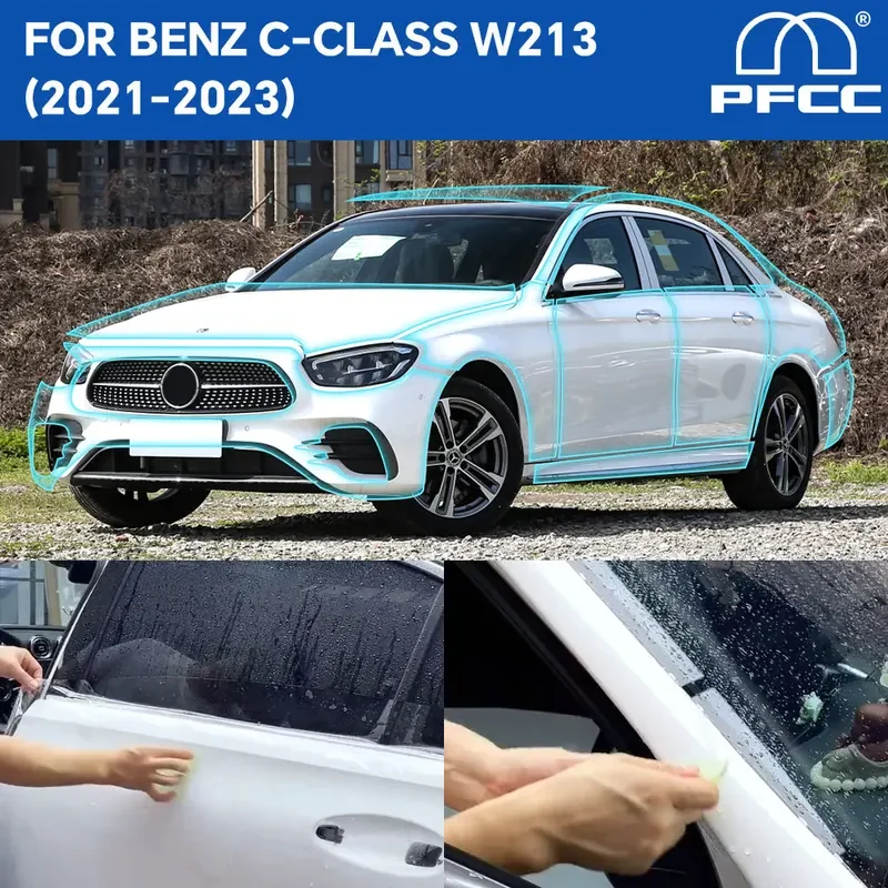 

Pre Cut for Mercedes Benz E Class W213 2021 2022 2023 PPF Paint Protection Film Clear Anti Scratch Transparent Sticker 8.5mil