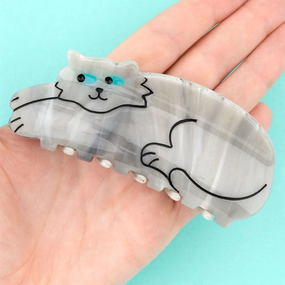 Cartoon Cat Clip New Headwear Niche Design Black Hair Claw Hair Clip Stylish Commuter Casual Style Gift