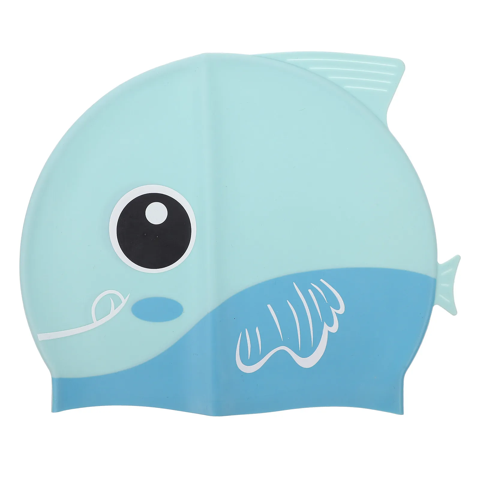 

Силиконовая шапочка для плавания с мультяшным рисунком для детей и малышей, легкая, эластичная, с удлиненным козырьком для защиты ушей, комфортная для волос