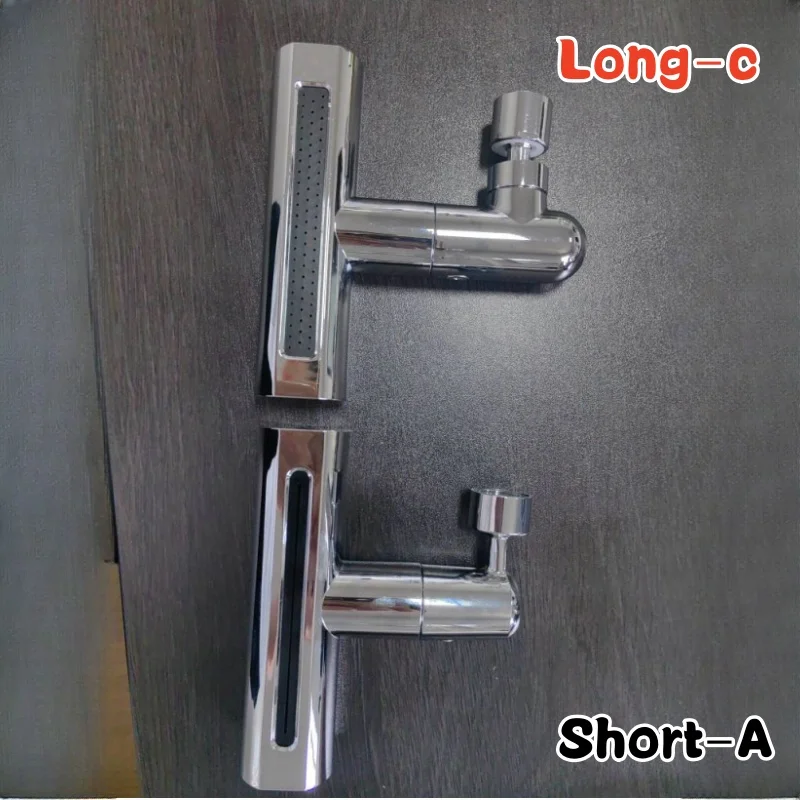 Multifunctional Sink Faucet Connector Kitchen Sink Waterfall Faucet Splash-proof Artifact 4 Modes Outlet Universal 360° Rotation