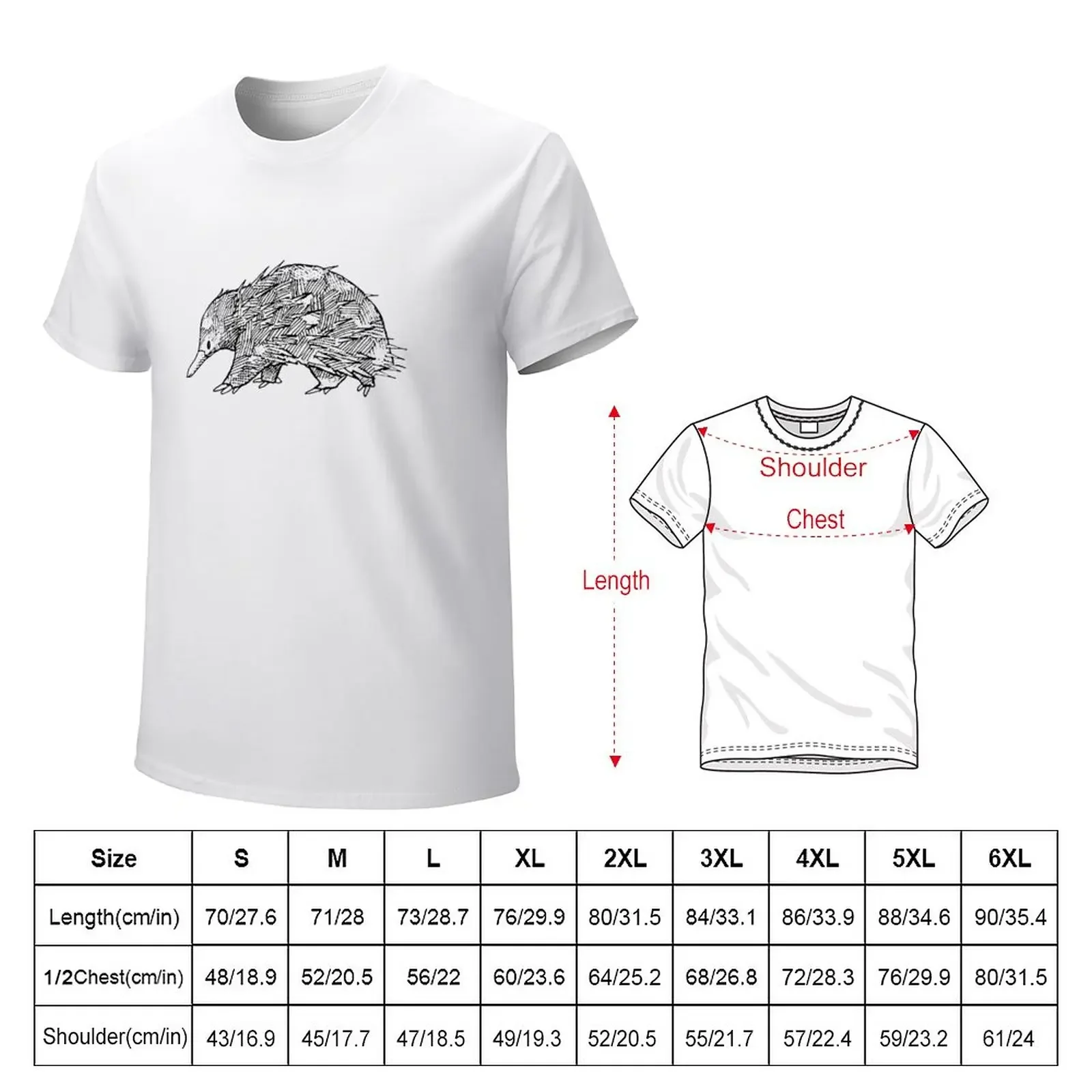 Echidna Fanimal T-Shirt korean fashion for a boy plus sizes plain black t shirts men