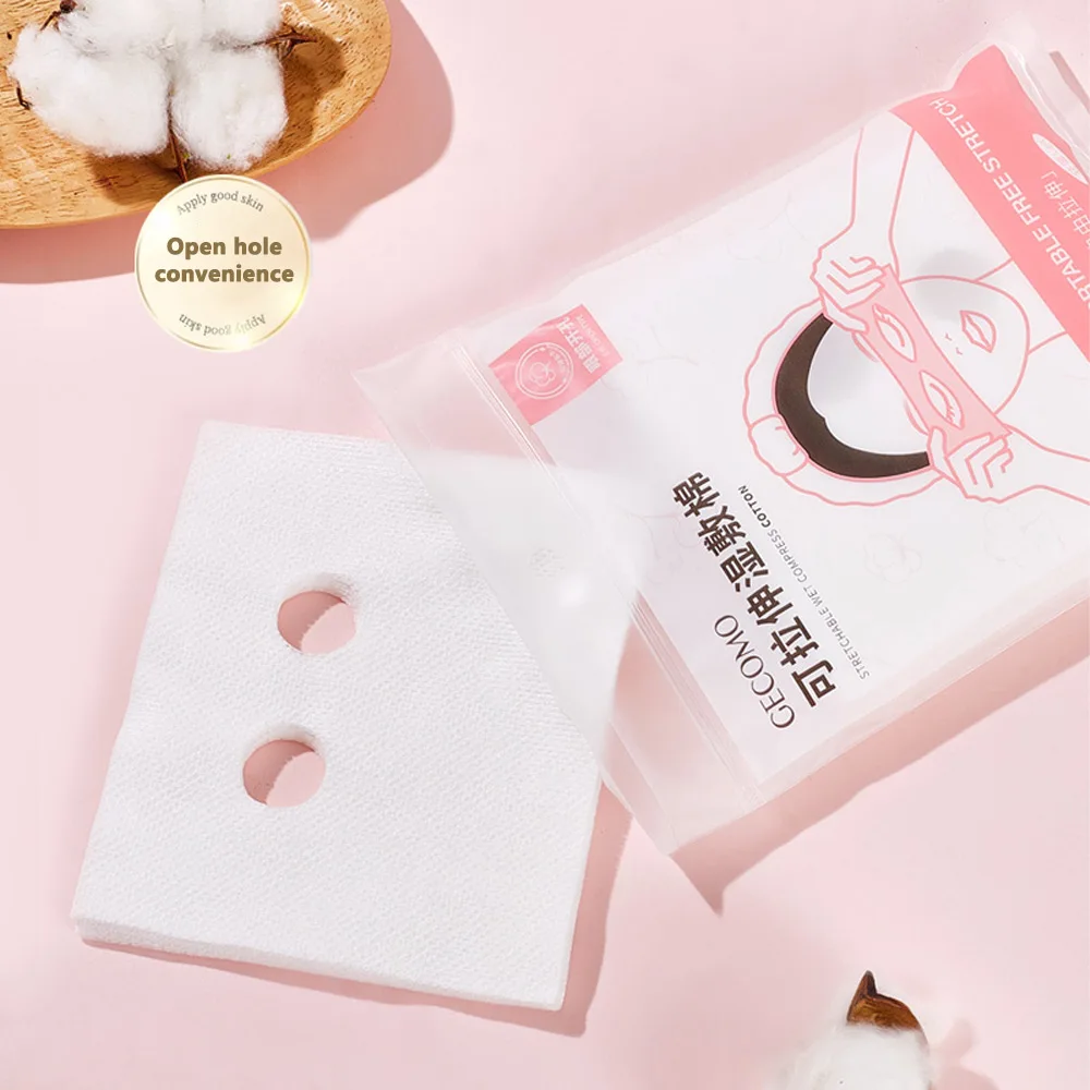 GECOMO 80/200 PCS ยืดเปียกการบีบอัดผ้าฝ้ายเปิดประเภท Facial Moisturizing แต่งหน้า Remover ผ้าฝ้ายบางเฉียบ