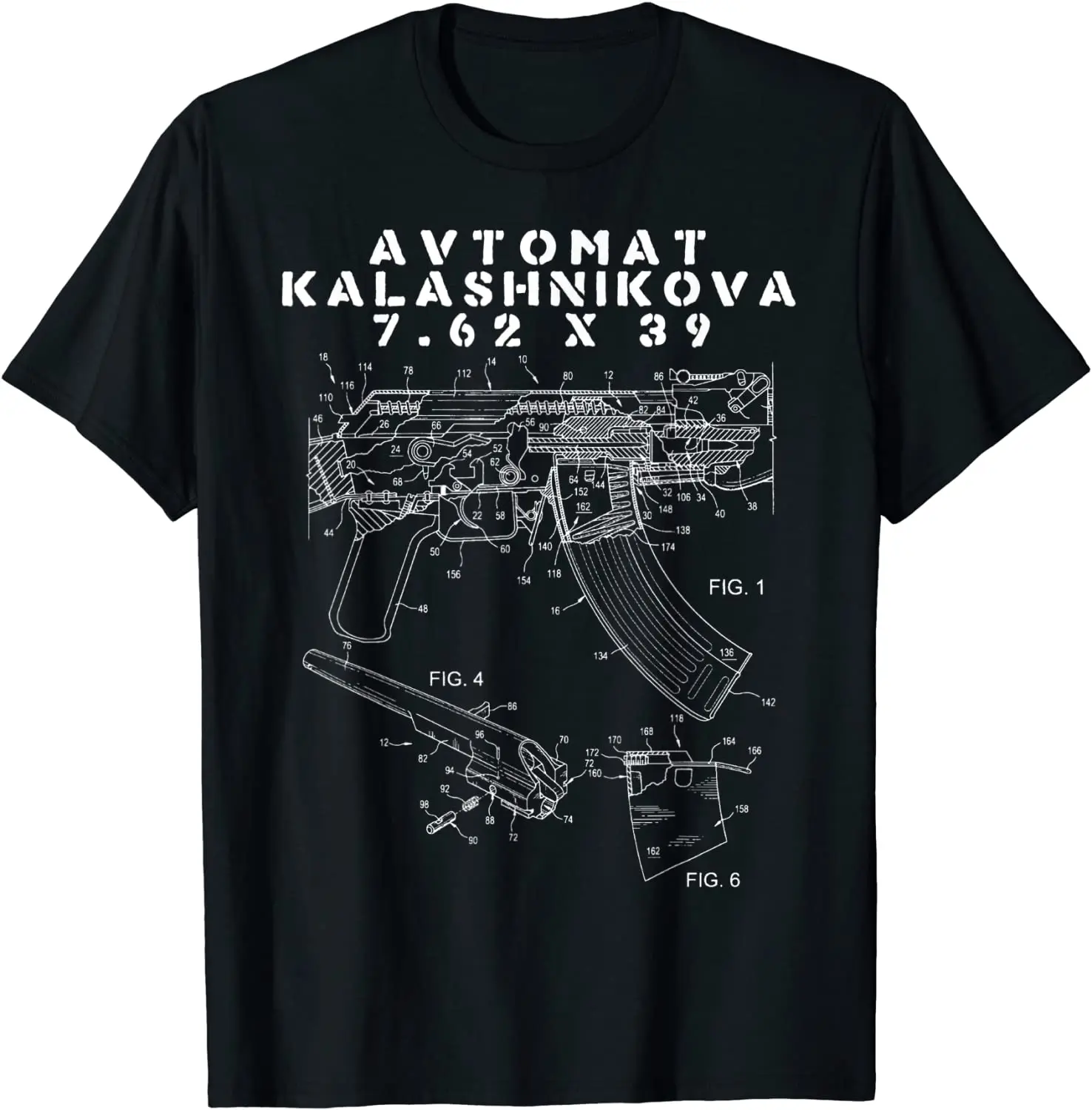 

Avtomat Kalashnikova Blueprint, Gun, Patent, AK-47 Assault Rifle T Shirt. Short Sleeve 100% Cotton Casual T-shirts Loose Top New