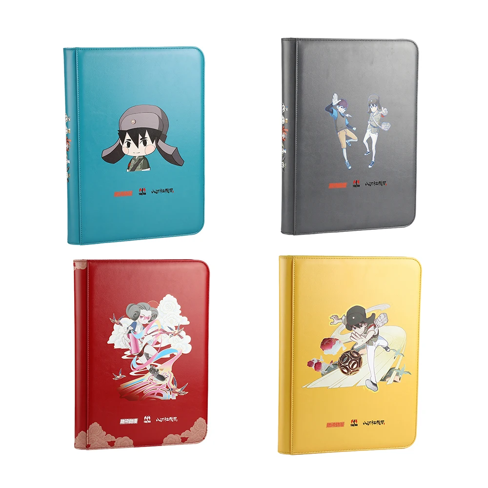 

Zip Binder 9 Pocket Trading Card Protector Album Folder 360 Side Loading Pocket Binder for PKM/MTG/YGO/TCG Card Collector Album