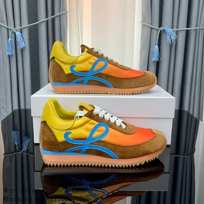 حذاء رياضي للرجال على الموضة لعام 2025 حذاء رياضي بمصمم من النايلون برباط علوي من المطاط الناعم ونعل مموج من المطاط العليلي #3