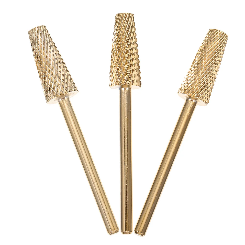 

3 шт. биты для дрели для ногтей, маникюрные художественные сверла, маленькая конусная форма, полировка, принадлежности для маникюрного салона, женские аксессуары для маникюра