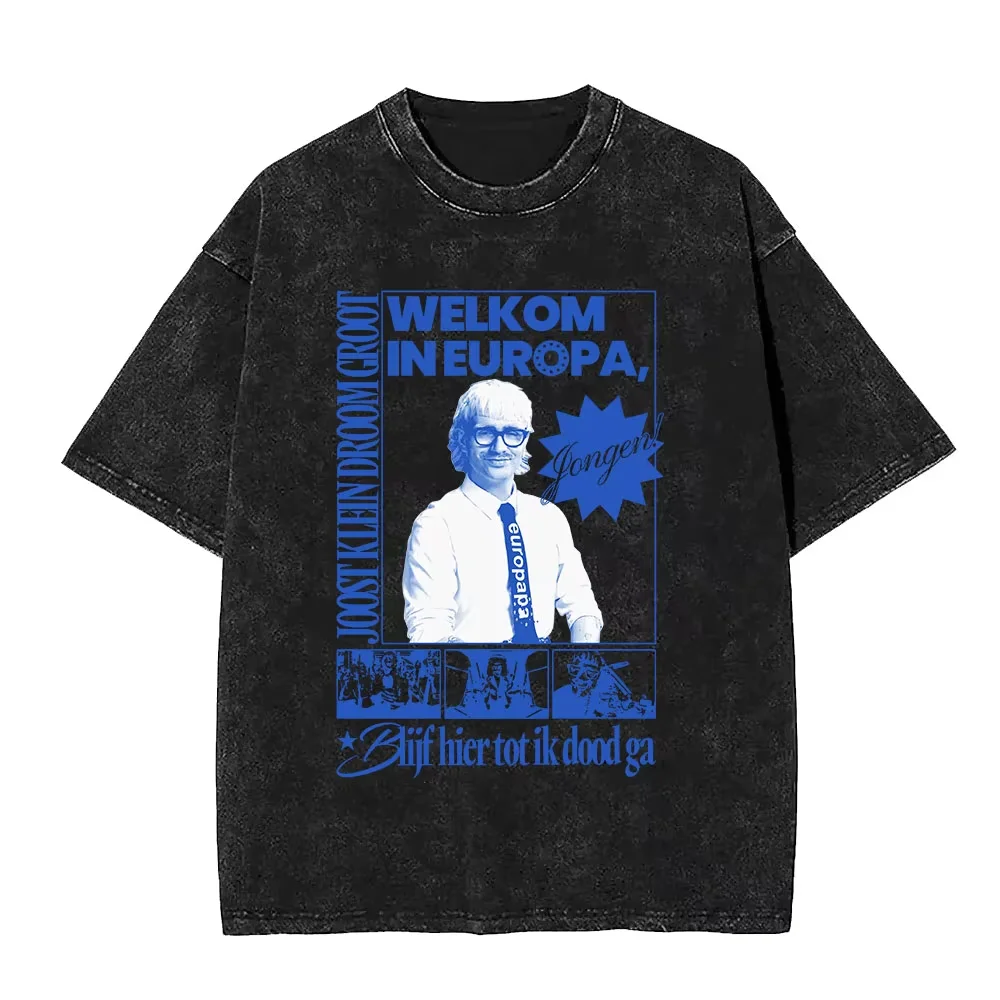 

Hot New Washed Vintage Joost Klein Graphic T-shirt 2024 Eurovisions Europapa Merch T-shirts Men Women Fashion Oversized T Shirts