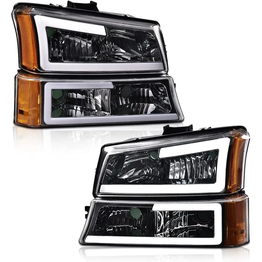 

Светодиодные фары DRL, совместимые с моделями Chevy Silverado 1500 2500 3500 и HD 03-06, подходят для Chevy Silverado 1500 2500 3500 и HD Class