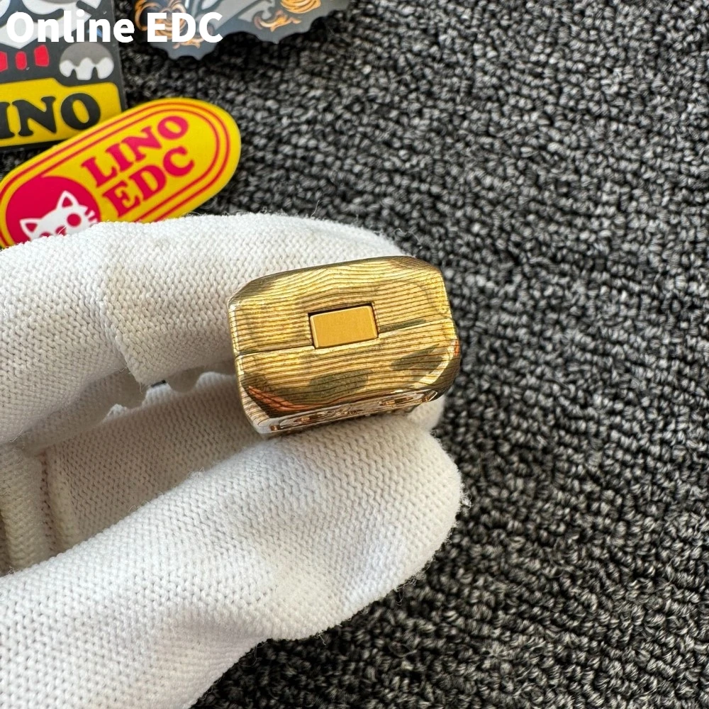 Pre-instalado LINO EDC Limbo Mokume Push Slider Mecánico Fidget Slider Juguete para aliviar el estrés Accesorios de escritorio de oficina