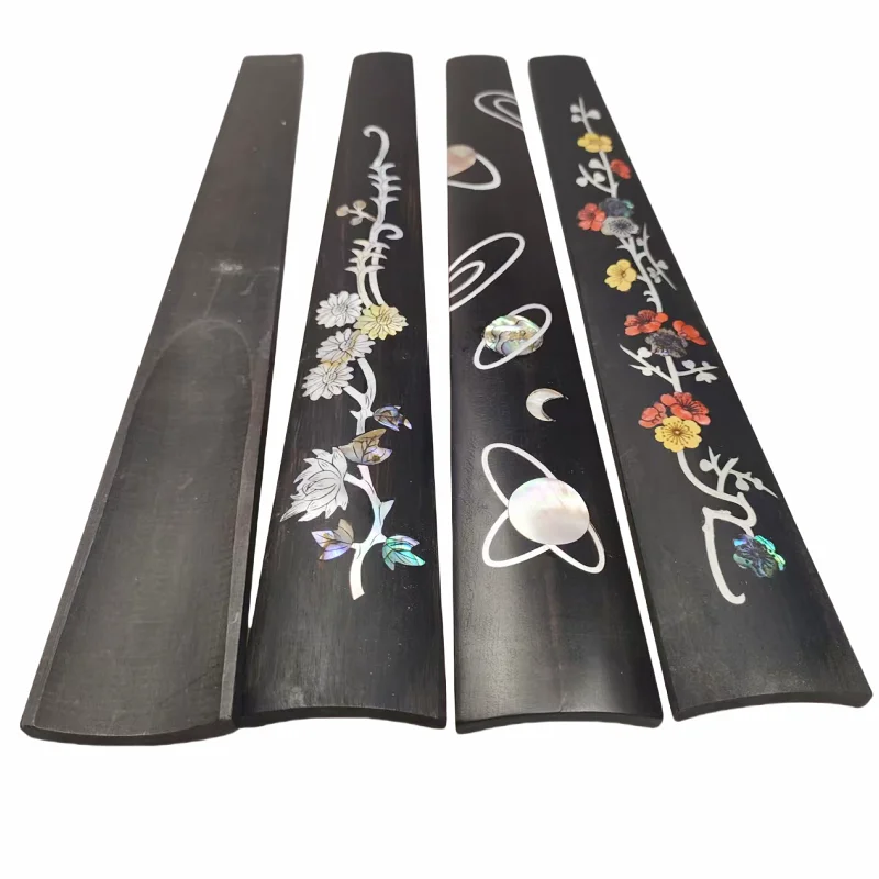 

1pcs Diferent Ebony Violin Fingerboard 4/4 Full size Fretboard with Inlays Highq Quality