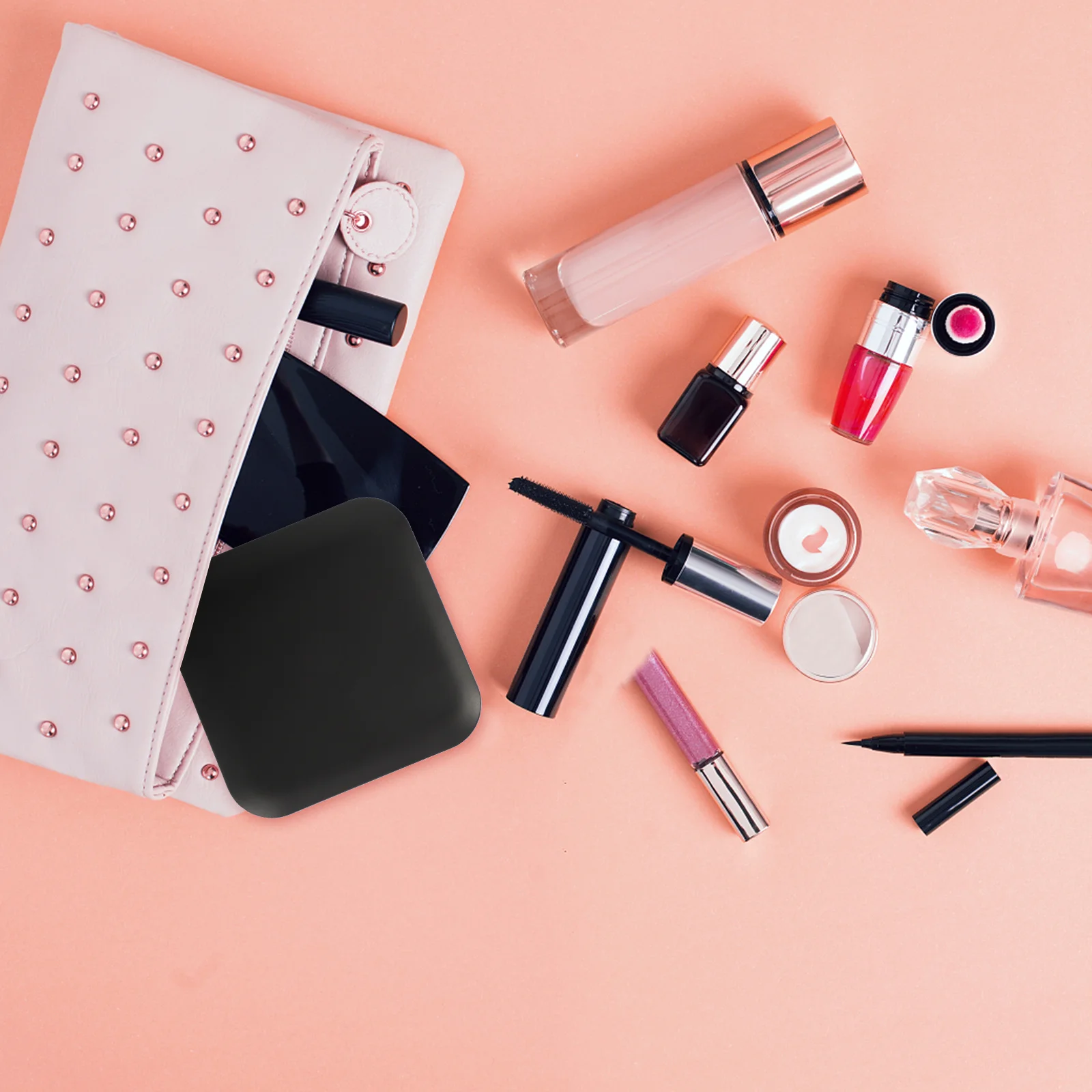 Kompakter Spiegel, zusammenklappbar, Mini-Vergrößerungs-Make-up-Spiegel, tragbar, klein, leicht, für Reisen, unverzichtbares Schönheitswerkzeug für den Innen- und Außenbereich