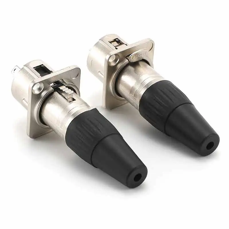 3Pin XLR Socket Plug Pure Copper Amplifier Male Female Connector 5 Core Microphone Conference Panel Sockets Seat