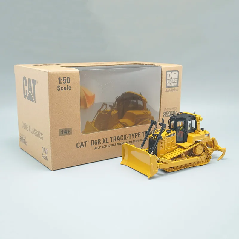 DM Diecast 1/50 Schaal Caterpillar D6R XL Auto Model Kat Spelen Voertuigen Legering Techniek Voertuig Speelgoed voor Jongens Originele Doos Gift