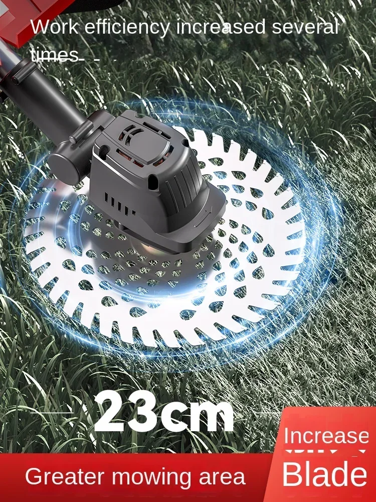 Electric lawn mower lithium battery small household hoeing rechargeable handheld high-power weeding machine artifact