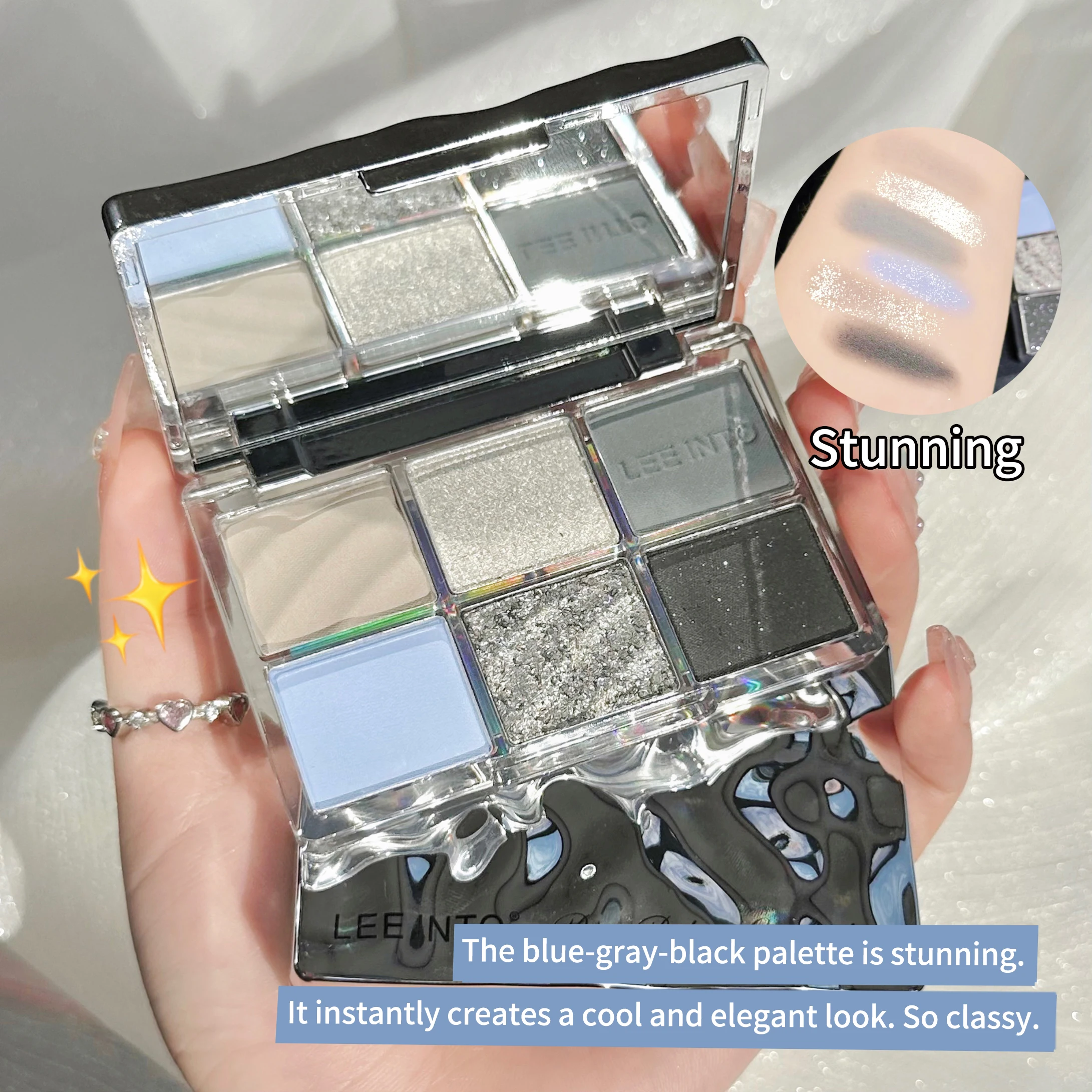 LEE INTO 6색 아이섀도우 팔레트, 매트 & 쉬머 피니시, 하이라이팅 & 컨투어, 롱래스팅 메이크업, 저채도 종합 아이섀도우 팔레트